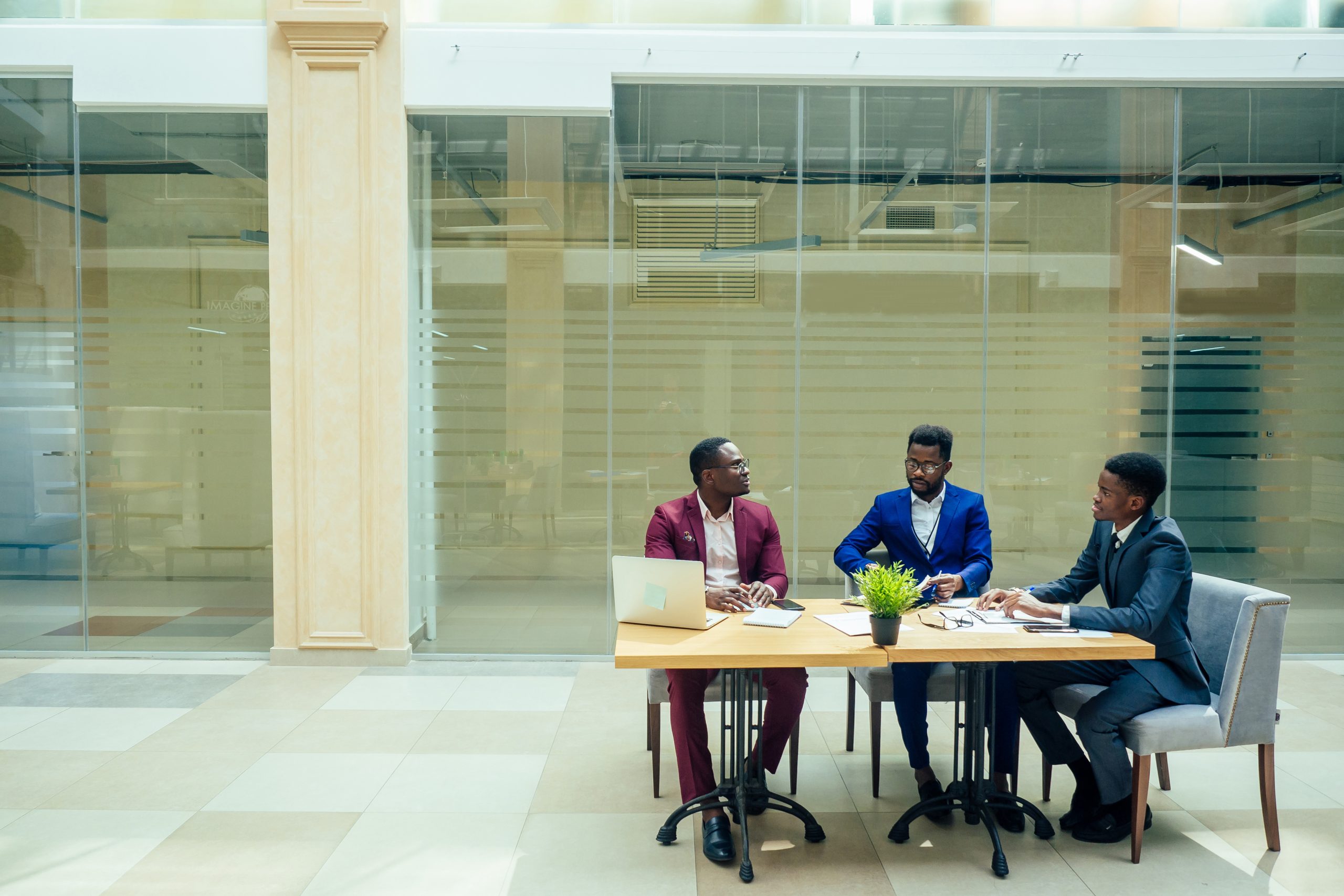 Business professionals collaborating